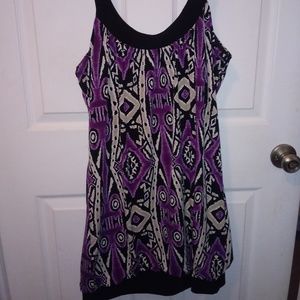 Multi colored short dress/shirt.
